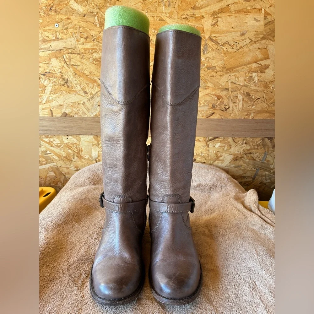 FRYE Phillip Riding EQUESTRIAN Leather Knee High Rider Boots Size 8
